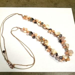 C 1946 Mixed bead long necklace